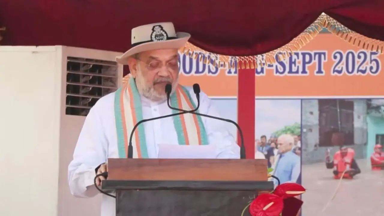 Amit Shah highlights two decades of disaster service. PIC/Screengrab X